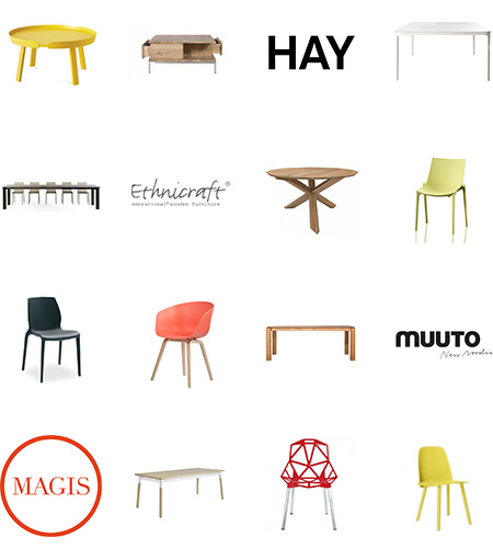 Univers mobiliet tables & chaises - Muuto, Magis, Discalsa, Ethnicraft, Hay, Mobitech, Bonaldo